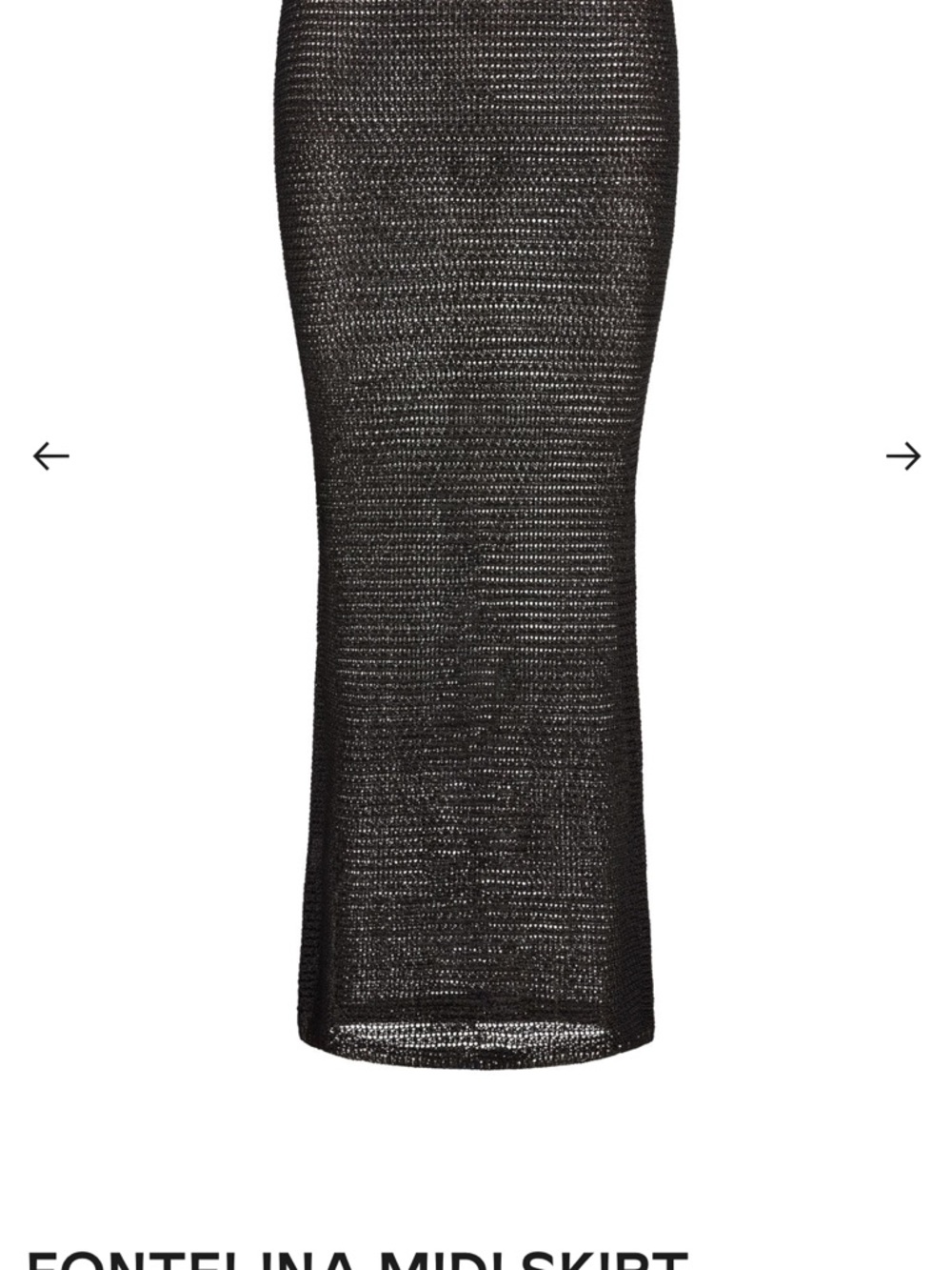 Monday Swimwear Black Crochet Midiskirt Coverup